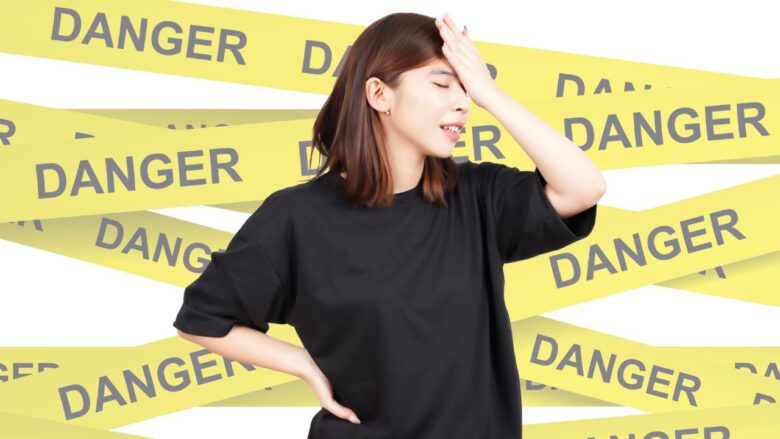 危険に築く女性のイメージ