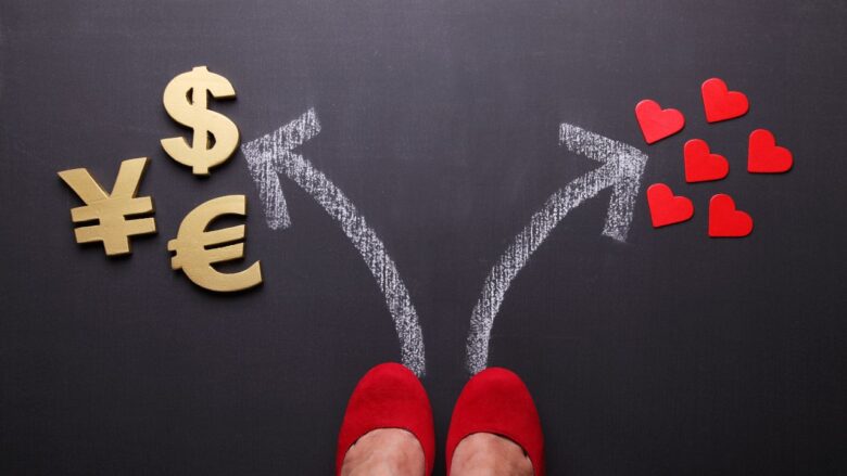 収入か愛かのイメージ