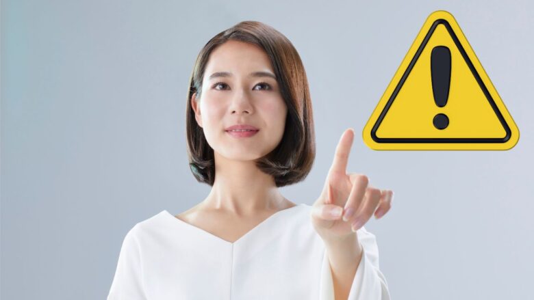 注意を促す女性のイメージ