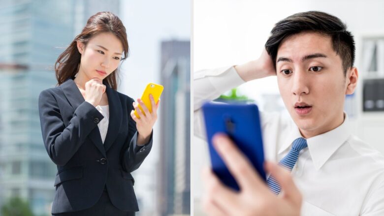 シュガーダディにログインできなくなった男性と女性のイメージ