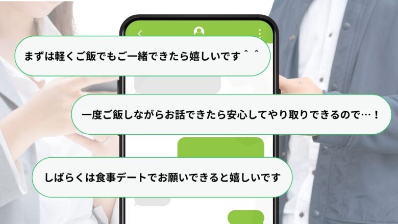 パパ活のチャットイメージ