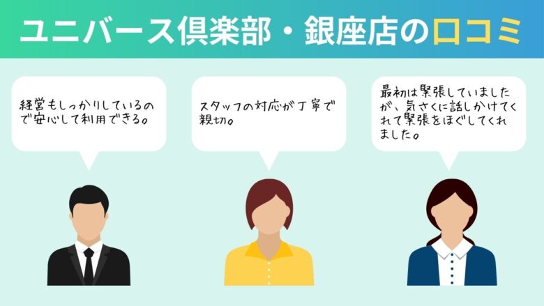 ユニバース倶楽部・銀座店の口コミ