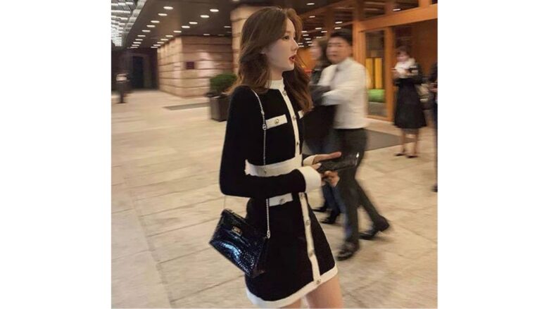 街でも目を惹くユニバース倶楽部で出会ったプラチナ女性のイメージ