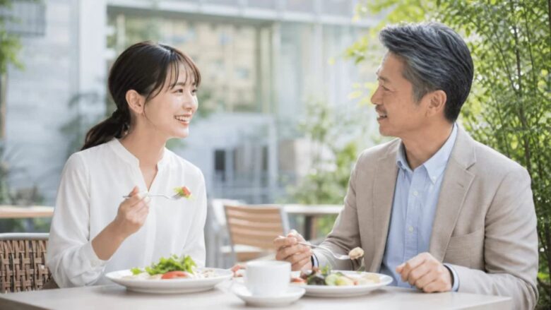 定期的にパパ活デートをする男女のイメージ